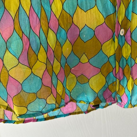 Dolce Gabbana Vintage 70s Funky Disco Long Sleeve Button Down Italy Mens 40 - Picture 8 of 11